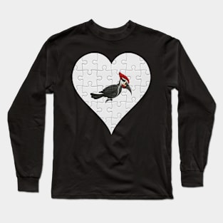 Jigsaw  Woodpecker Heart Design - Birds Woodpecker Long Sleeve T-Shirt